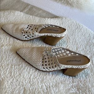 Jeffery Campbell White Mules
